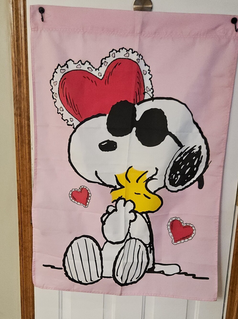 Snoopy Loves Woodstock Large Size Pole Flag